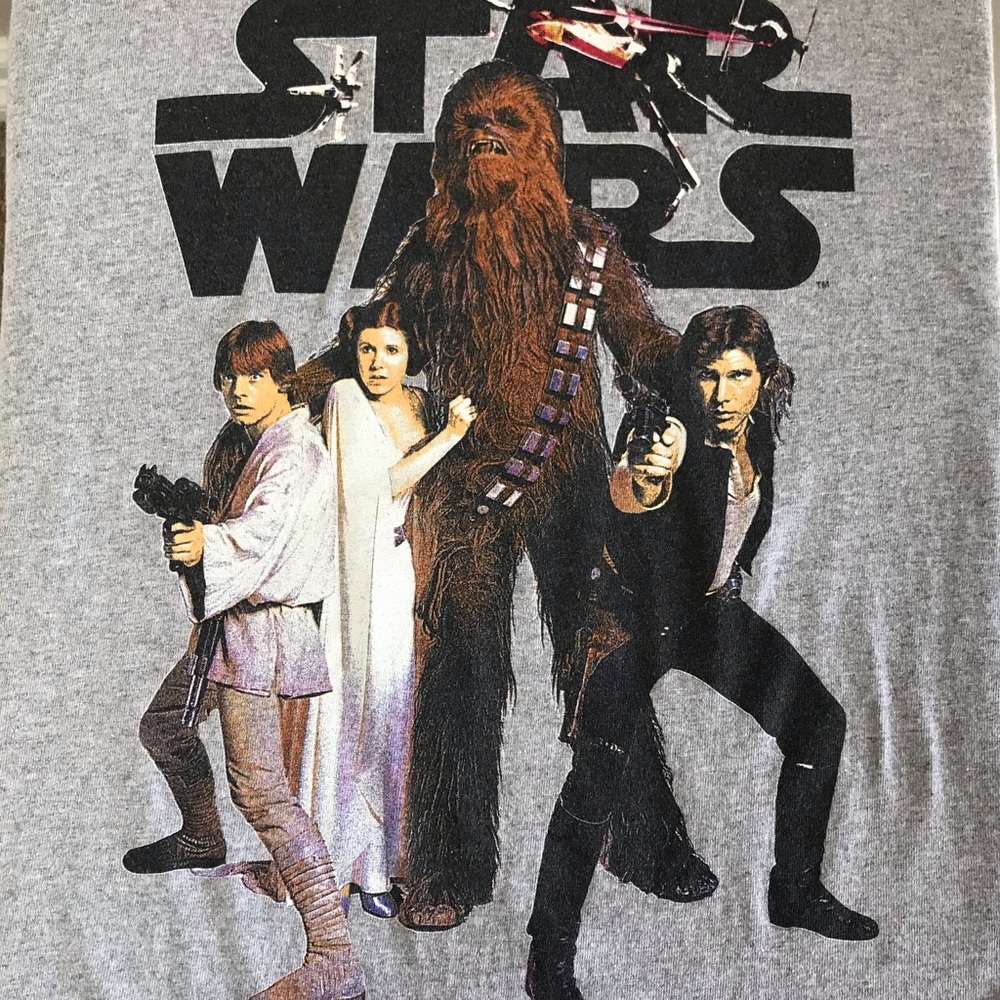 Vintage Style Star Wars Logo T-Shirt sz L